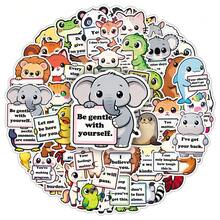 50pcs Cute Adorable Cartoon Warm Healing Animal English Graffiti Decorative Stickers For Computer And Helmet - 50 Images Of Animal - View 6