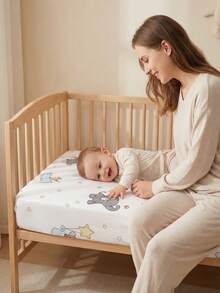 2pcs Soft Comfortable Breathable Baby Animal Pattern Fitted Sheets (39.37*23.62) Inch, (47.24*23.62) Inch, (51.96*28.34) Inch - Multicolor - View 4