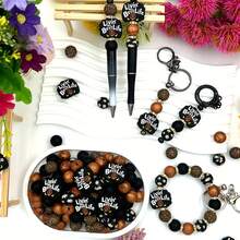 25pcs/26pcs/33pcs Women's Stylized Silicone Beads, Brown Rose Red Purple Green Yellow Women Queen Crown Twin Ponytail Elements, Hobbyist Decorative Beads Accessories For Earrings, Necklaces, Bag Chains, Beaded Pens, Phone Chains, Beaded Makeup Brushes, DIY Set Making Accessories, Empowering Women's Independence, Suitable For Holiday Gifts, Birthday Gifts - Female Style - View 2