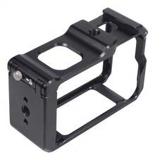 Jaula de cámara de aleación de aluminio, marco de protección con liberación rápida para disparo horizontal & vertical, compatible con cámara deportiva Action 5 Pro/4/3 - Ver 4