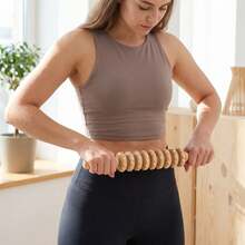 2PCS Wooden Massage Tools, Full Body Massager, Hand Massager, Leg Massager, Shoulder Massager, Facial Massage Tool, Back Massage Tool, Waist Massage Tool, Multi-Functional Body Massage For Different Body Parts, Body Relaxation Tool, Suitable For Home Use, Can Be Given As A Gift To Family, Friends, Classmates, Girlfriend, Parents' Holiday Gift, Gift For Mother - Apricot - View 3