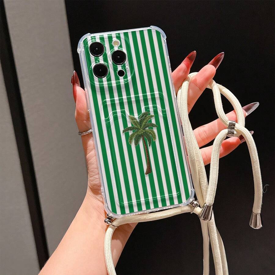 Transparent Card Slot Phone Case, Compatible With IPhone, Galaxy, Honor, Tecnoo And Other Models, Transparent Wallet-Style Silicone Back Cover, Shockproof, Waterproof, Anti-Drop, Anti-Scratch - Multicolor - View 1