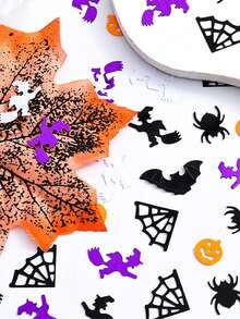 15/30/50g Halloween Confetti Decorations, Pumpkin Witch Spider Web Foil Confetti, Suitable For Halloween Party Table Decor, DIY Crafts And Photo Props - Halloween Confetti 3 - View 6