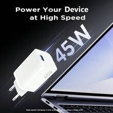 USB C 45W Fast Charger, GaN PD3.0 Portable USB C Plug Type C Charger, Compact Fast Charging, Suitable For Smartphones, Tablets, Laptops, Wall Charger - EU C Type Plug(220-240V) - View 3