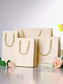 粉紅色婚禮禮品袋、生日禮品包裝袋、化妝品口紅禮品袋、節日派對禮品包裝袋、生日紀念禮品紙袋、購物袋、手提包裝袋、優雅週年禮品袋，適用於包裝與派對贈品 - 查看 5