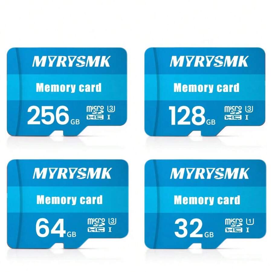 High-Speed Memory Card,Mini SD Card,32GB,64GB,128GB,256GB TF Card,Compatible With Phones, Tablets, Cameras, Game Consoles & Dashcams - Blue - View 1