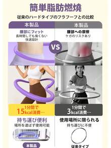 フラフープ ソフトフラフープ ダイエット 有酸素運動 フィットネス 脂肪燃焼 エクササイズ 体幹トレーニング 筋力トレーニング 腹筋トレーニング 折りたたみ式 PVC製 静音 コンパクト収納 持ち運び便利 - ピンク - チェックする 8