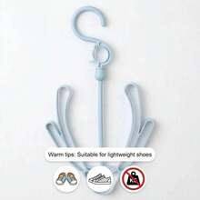 1Pc Windproof Shoe Drying Rack Multifunctional Portable Hanging Hook For Balcony Outdoor Patio Lightweight Footwear Clothes Organizer Storage Hanger Home Essential Display Stand Rack - View 5