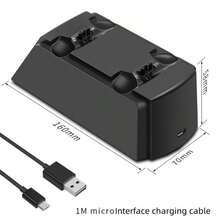 iplay PlayStation 4/Slim/Pro 無線控制器雙充充電座,雙控制器同步充電,紅/綠狀態指示燈,過充保護,桌面控制器充電與收納架 - 查看 10