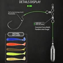 Beginner Fishing Rod Set, Telescopic Fishing Rod With Reel And Full Accessories, Pre-Tied Kite Fishing Rig, Complete Fishing Line Set - Set - View 9