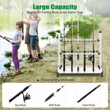 YUNRUX Rod Stand For 24 Rods, Fishing Rod Stand For Indoor And Outdoor Use, Fishing Rod Stand Holder Made Of Aluminum Alloy - A - View 11
