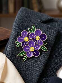 Broches de flor de strass de lujo - Alfileres de planta para mujer unisex accesorios de joyería casual para fiestas / Regalos para amigos insignias decoración - flores - Ver 16
