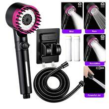 Filtered Shower Head Set - Multiple Spray Modes, Includes 2 Replacement Filter Cartridges, Drill-Free Wall Mount Installation And Flexible Hose, Water-Saving Handheld Shower Head Kit - Shower Head - View 10