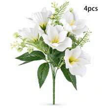 3/2/1入 繡球花長莖葉片人造花，適用於居家婚禮裝飾、派對仿真植物，適合客廳餐桌柔美佈置、婚禮手捧花及節日禮品裝飾 - 彩色 - 查看 7