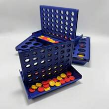 1套 Connect 4 經典四子棋策略遊戲，家庭聚會桌上遊戲，互動多人對戰益智遊戲，適合旅行與露營，快速組裝與收納，競技對戰遊戲，完美適用於居家聚會、節日娛樂與趣味玩法 - 彩色 - 查看 7