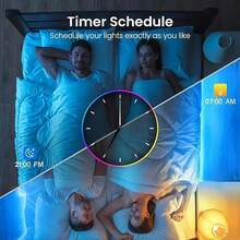 Super Bright LED Light Strip, RGB Color-Changing, Supports Remote Control And Mobile App Control, With Timer Function - A Cool Lighting Fixture Suitable For Living Rooms, Bedrooms, And Home Decoration - UK Plug(220-240V) - View 6