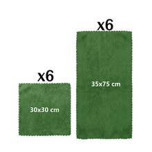 Microfiber Washcloths 5 Packs 29.5" X 13.8" Soft Feel Fingertip Towels Quick Drying Coral Velvet Wash Cloths Ultra Soft, Quick-Drying & Multipurpose Face & Hand Towels For Bathroom, Spa, And Gym Towel. - Grass Green - View 9
