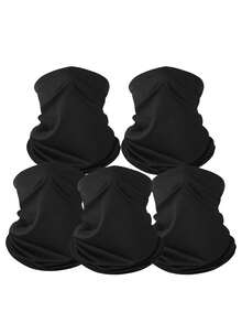 Multi-Pack Unisex Solid Color & Printed Sun Protection Neck Gaiter Face Mask, Breathable Multi-Use Mask For Outdoor Fishing, Sunshade, Cycling, And Commuting - Multicolor - View 13