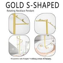 1pc Jewelry Organizer, Spiral Necklace Display Stand, Exquisite Jewelry Storage Rack With Rotating Base, Suitable For Hanging And Displaying Long Necklaces, Jewelry And Bracelets, Store Window Display - Multicolor - View 6