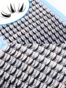 384pcs Cartoon Style Individual Eyelash Extension Kit, 12-18mm C Curl, Anime Style Thin Spiky Cluster Lashes, Includes Adhesive, Sealer And Remover, DIY Eyelash Extension Kit For Beginners, Cartoon Style False Eyelash Set, Spiky False Eyelash Extension Kit, Anime Style Individual False Eyelashes, Voluminous And Curly Effect, DIY Home Eyelash Set, Cluster False Eyelash Set, Includes Adhesive, Waterproof Glue And Tweezers - Multicolor - View 7