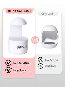 AILLSA Portable USB LED Nail Lamp Mini Single Small UV Light For Gel Nails Fast Curing Dryer DIY Home Use Best Gift For Girls - White - View 6