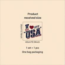 1片 I Love USA 愛國主義文字窗貼，復古懷舊設計 3D 效果半透明自黏玻璃貼紙，帶有做舊紋理分層字母與星星圖案，大膽紅白藍配色，節慶慶祝裝飾，防水可移除 - A - 查看 13