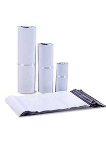 10/20/100pcs Thickened Puncture-Resistant Self-Sealing White Business Document Waterproof Mail Packaging Bags, Durable Logistics Express Envelopes, 6 Sizes Available - Multiple Styles - View 3