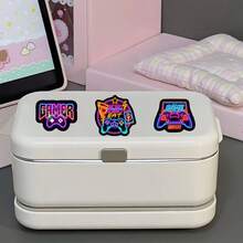 50pcs Cartoon Cool Neon Game Graffiti Cyberpunk Style Niche Decorative Stickers For Refrigerator And Milk Tea Cup - Neon Games - 1967 - View 10