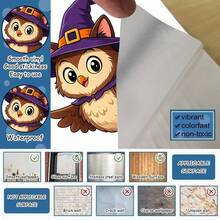 1/4pcs Halloween Cartoon Ghost Push-Down Flush Indicator Toilet Sticker, Removable Self-Adhesive Waterproof PVC Sticker, Suitable For Bathrooms, Toilets, Tank Covers, Or Home Decor - Toilet Stickers - View 8