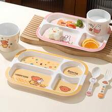 MIFFY Official Cute Kawaii 4 Compartment Divided Plate 600ml Cartoon Print Food Tray Lunch Bento Box Daily Use Aesthetic Y2K Ladies Girls Gift 2026 Viral Tk Ins Limited Edition - Multicolor - View 8
