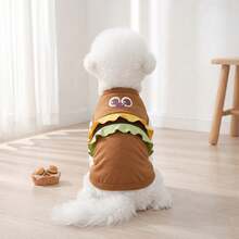 Hamburger Vest Cute Fashionable Costume Breathable Pet Clothes Pullover For Small And Medium Dogs - Brown - View 1