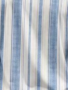 Camisa polo de verano para hombre con estampado de rayas de color contrastante y cuello acanalado, versátil - Multicolor - Ver 5