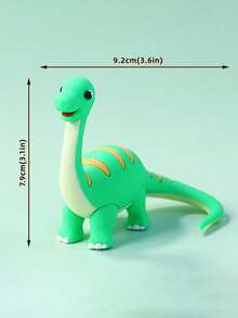 1pc Dinosaur Clay Cake Topper, Includes Volcano, Palm Tree And Number Topper, Jurassic Boy 1st Birthday Decoration, Not A Toy, Please Keep Away From Children Under 14 - Multicolor - View 12