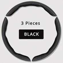 2/3pcs Non-Slip Steering Wheel Cover - Low-Key Matte + Faux Carbon Fiber Pattern + Segmented Embedded Design + No Inner Ring, For Car/MPV/SUV/RV/Pickup/Van - Matte, Carbon Fiber-like Pattern - View 16