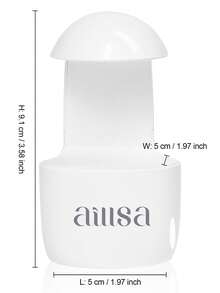 AILLSA Portable USB LED Nail Lamp Mini Single Small UV Light For Gel Nails Fast Curing Dryer DIY Home Use Best Gift For Girls - White - View 5