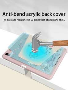 1件裝:復古花籃與兔子印花壓克力旋轉支架保護殼,相容於 iPad 11 A16/10/9/8、Air 11 2026 (M4)、Pro 11 2025。全方位防震護角、支援自動喚醒/睡眠、中性設計、適用於辦公/學習/禮品、多角度支撐、非磁性 - 杏色 - 查看 6