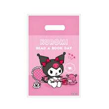 SANRIO 可愛哥德風黑貓主題派對禮物袋，粉色條紋印花塑膠零食袋，印有「閱讀日」文字，適合幼女，可愛風格，生日、教室閱讀日派對贈品 - 彩色 - 查看 6