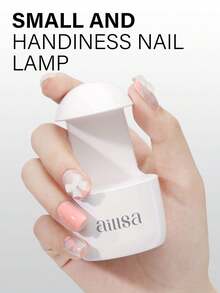 AILLSA Portable USB LED Nail Lamp Mini Single Small UV Light For Gel Nails Fast Curing Dryer DIY Home Use Best Gift For Girls - White - View 2