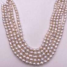 7-8mm 白色水滴梨形天然淡水珍珠，DIY 1顆，38cm/14.96in，孔徑 0.8mm - 白色2 - 查看 2