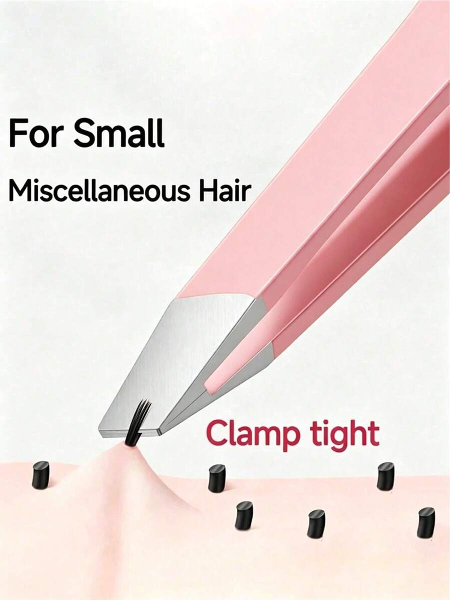 1/3/5pcs High Precision Eyebrow Tweezers, Stainless Steel Eyebrow Tweezers, Suitable For Fine Hair And Beard, Ultra-Thin Flat Head Trimming Tool, Suitable For Home And Salon Use