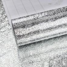 1 Roll Self-Adhesive Silver Aluminum Foil Contact Paper, Waterproof Oil-Proof Splash-Proof Kitchen Wallpaper, Suitable For Countertop, Cabinet, Drawer Decoration - Silver - View 16