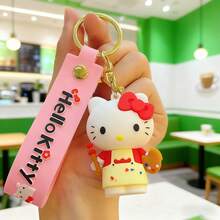 SANRIO 1pc Cartoon Silicone KT Cat Keychain, Cute Cat Car Bag Pendant Key Chain Small Gift - Multicolor - View 3