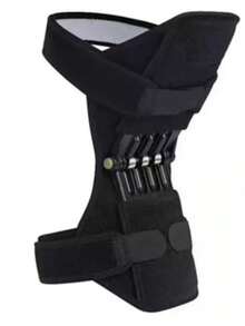 Spring Force Knee Pads, Knee Booster Knee Joint Support Powerful Non‑Slip Leg Protector For Strength Training Mountaineering, Outdoor Hiking Cycling - Black - View 9