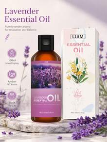 1 Flasche 100ml/30ml Lavendel Duft Ätherisches Öl, geeignet für Raumduft, Diffuser, Luftbefeuchter, DIY Seife, Kerzenmachen, Büroentspannung, Heimtreffen, langanhaltender Duft, Geschenk für Freunde - Einheitsgröße - Übersicht 2