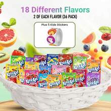 Kool-Aid Aid Packets Ultimate Variety (18 Falvors, 36 Packets) - Drink Mix - Includes Cherry, Grape, Lemonade, Mixed Berry, Strawberry, Tropical Punch And More PLUS 5 STICKERS By D.F. LUXURY - 36 - View 2