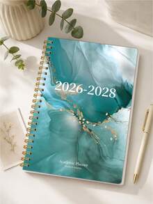 Trees مخطط شهري 2026-2028 بحجم A5، مخطط أكاديمي لمدة 24 شهر من يوليو 2026 إلى يونيو 2028، تقويم نظرة عامة شهرية وقسم ملاحظات، دفتر عودة إلى المدرسة للطلاب والمعلمين والمستلزمات المكتبية - A - مشاهدة 2