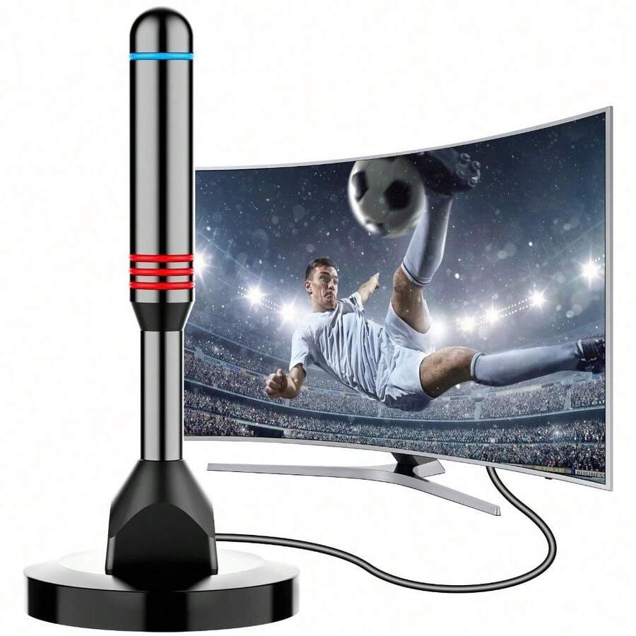Digital TV Antenna For Smart TV Indoor,2026 TV Antenna With Stick Base, 360°&Long Range Reception HDTV Antenna For Local Channels, Easy Installation Antennas For TVs Without Cable (7.0 In) - A - View 1