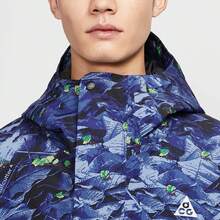 Nike ACG 防風拉鍊薄連帽長袖運動棉服外套 男款 藍色 - 藍色 - 查看 3