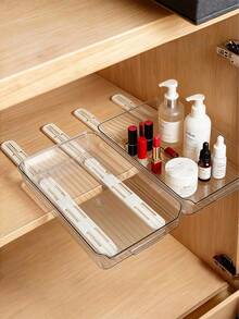 2/1pc Refrigerator Storage Box, Transparent Durable Storage Bin, Stackable Large Capacity Storage Bucket, For Refrigerator, Freezer, Cabinet, Pantry, Kitchen Storage Box And Cabinet, Refrigerator Organizer Box, Snack Box, Seasoning Jar, Back To School Gift - White - View 5