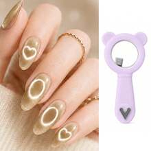 nailpop New Multifunctional Cat Eye Nail Art Tool, Can Simultaneously Create Hollows And Heart-Shaped Cat Eyes, With Handle For Quick Hollow Suction, Heart-Shaped Cat Eye Design, Spring/Summer Nail Supplies, Compact And Portable - Multicolor - View 13